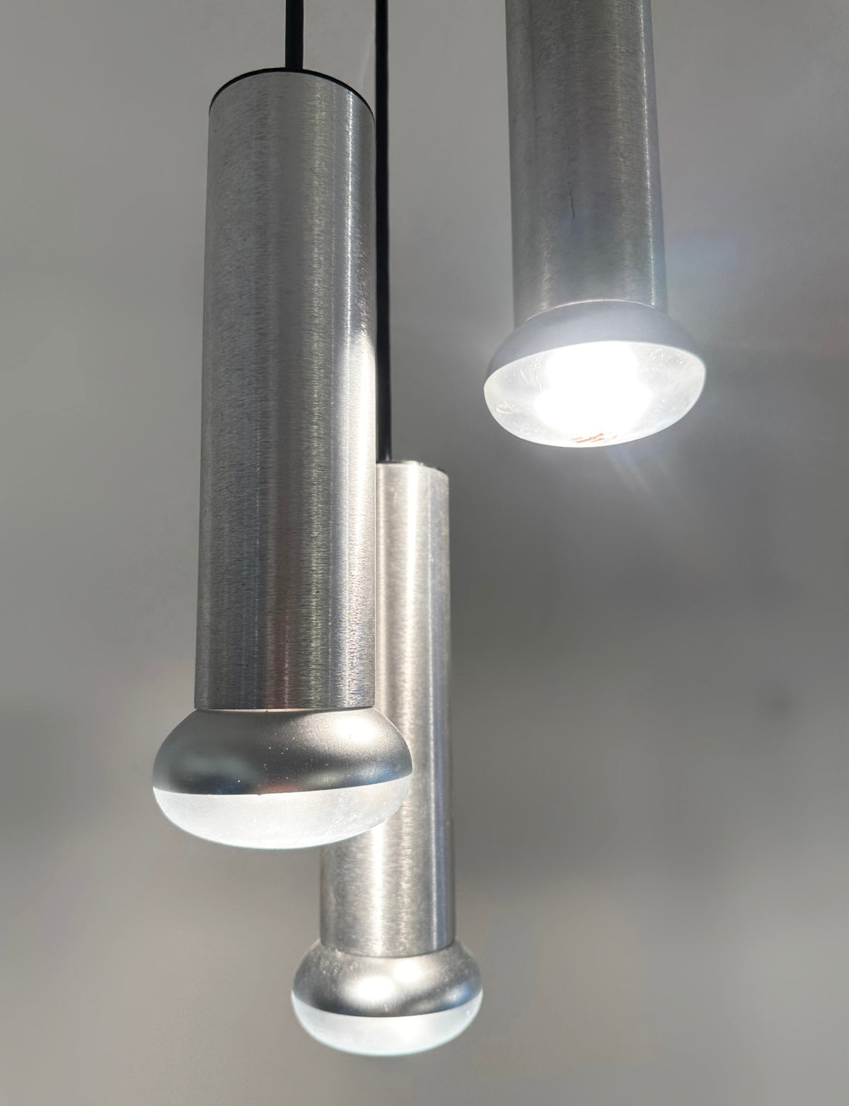 Mid Century Modern Thorn Lighting Tubular Steel Trio Ceiling Pendant, 1960 image 4