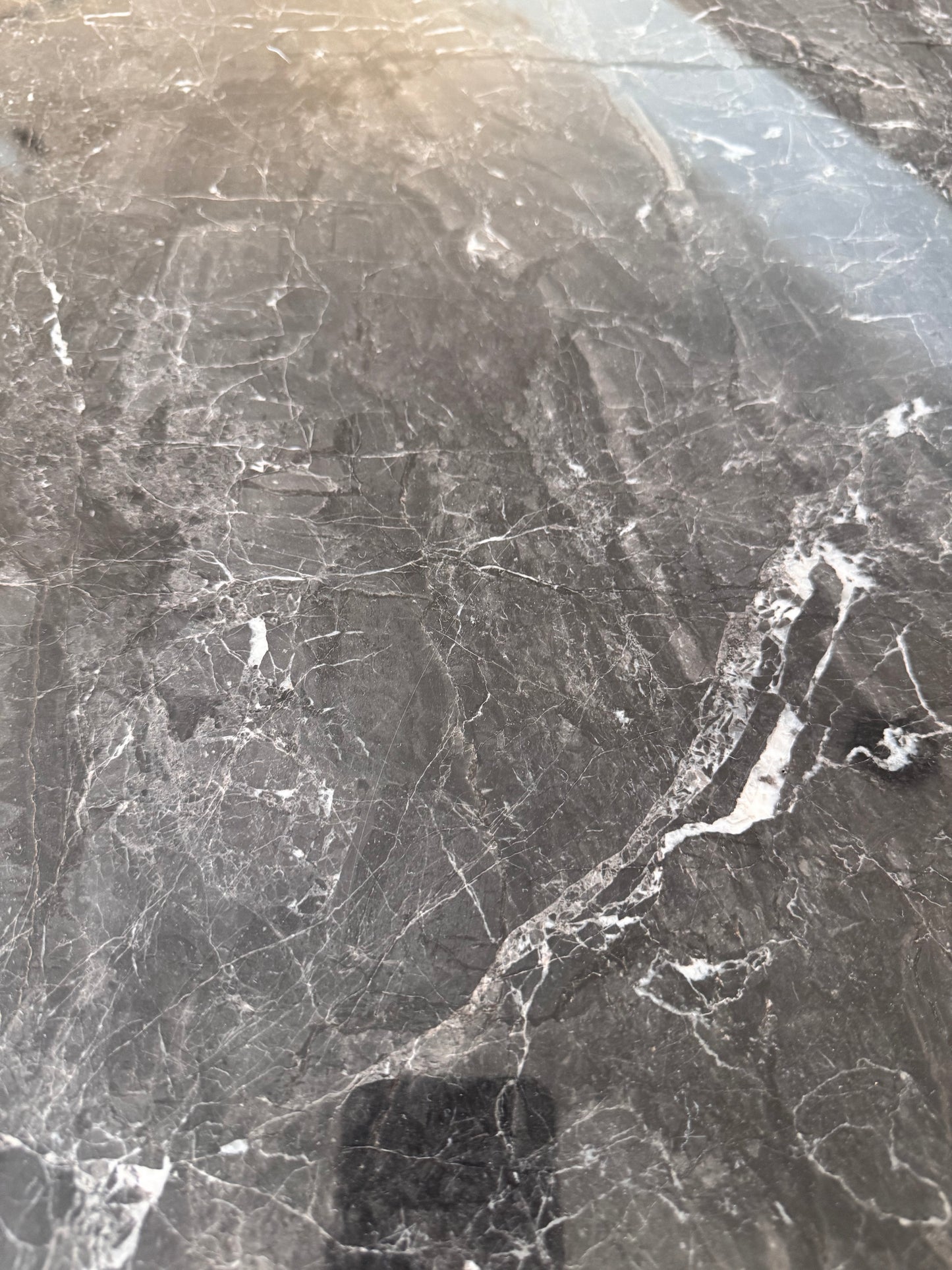 Bespoke Marble Dining Table by Marchetti With Anodised black Aluminium Base image 5
