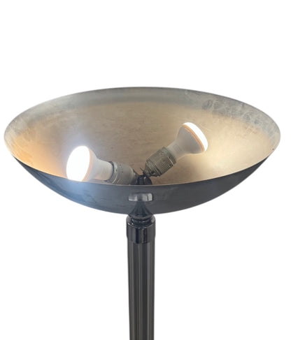 Art deco Style Uplighter Floor Lamp, Glass & Chrome by Karl Springer, 1978 image 2