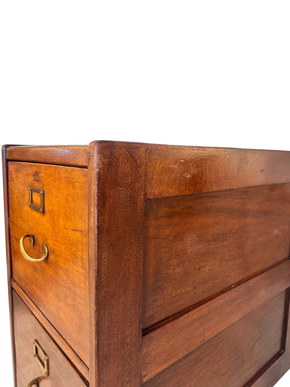 Edwardian Turn of the century Filing cabinet in Mahogany with original Handles image 1
