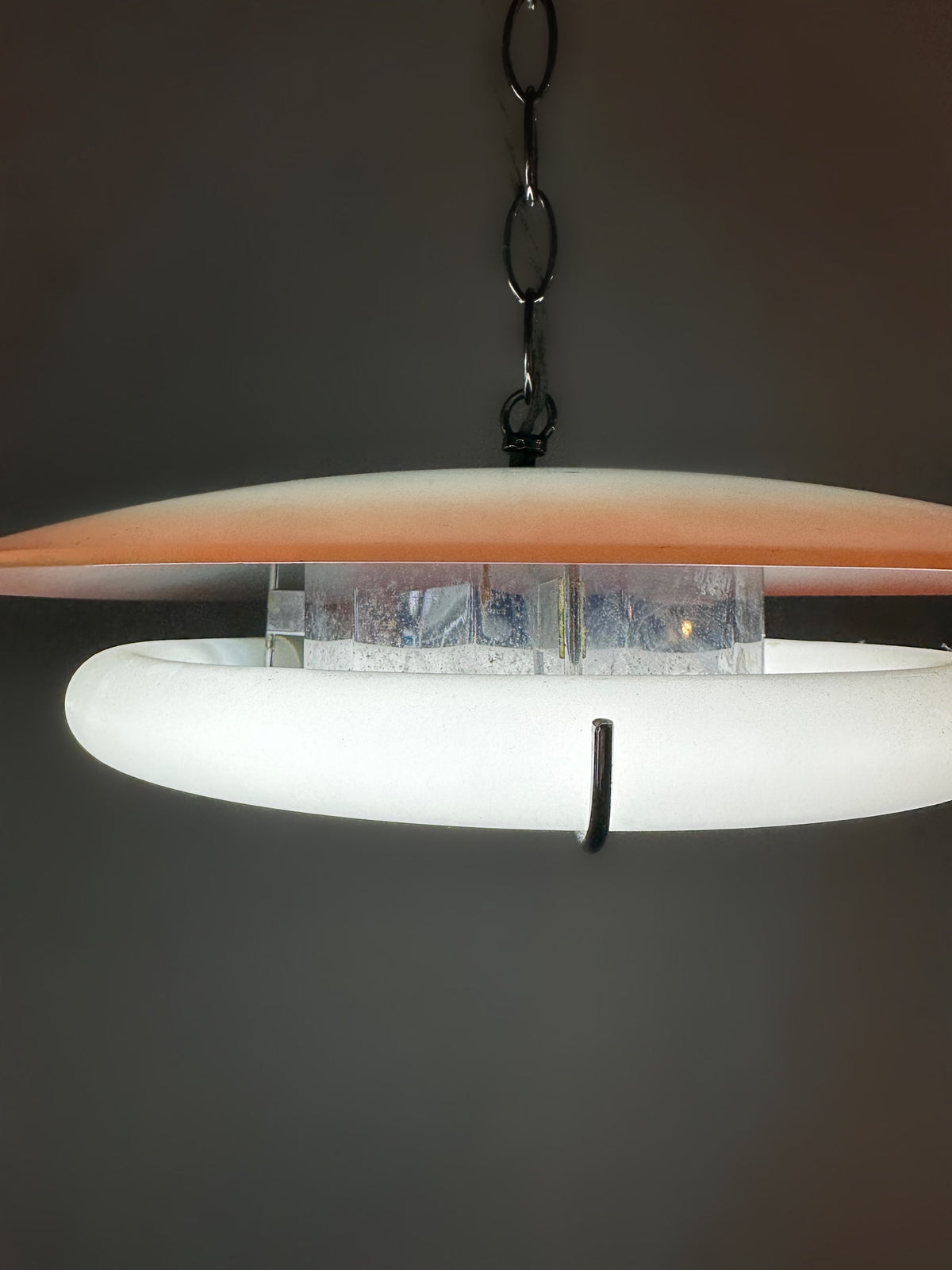 Italian Space-age Chandelier in Chrome & Murano Glass by Osram Italy, 1950 image 3