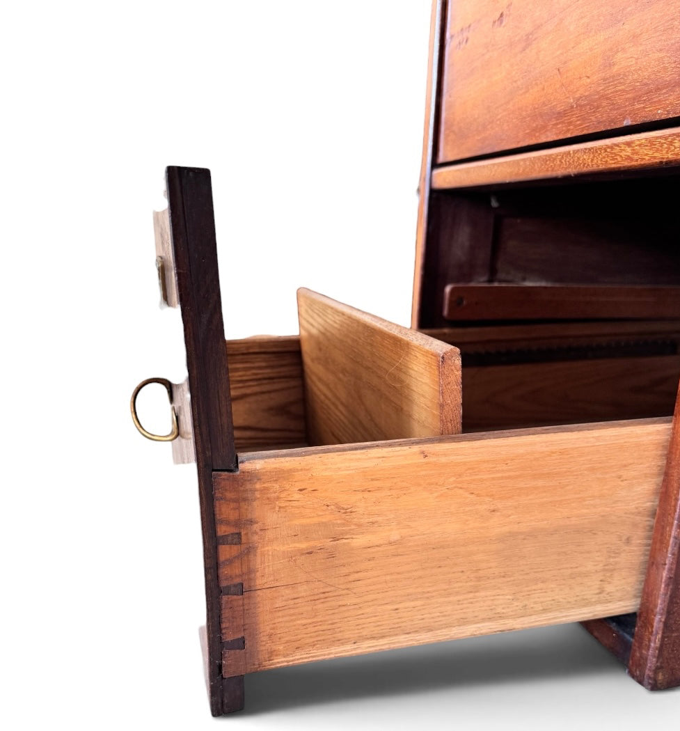 Edwardian Turn of the century Filing cabinet in Mahogany with original Handles image 7