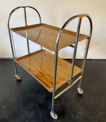 Vintage Optic Teak Pressalit Tea Cart, 1970s image 2