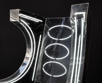 Original Series 8 Big Brother Illuminated Neon Chair, Rare British Television Collectable