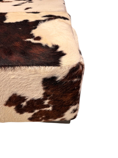Large scale Original Cowhide Ponyhair Footstool From Natuzzi Italy, 1970