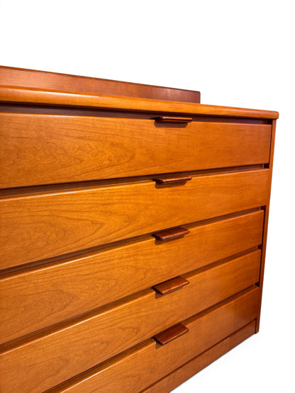 Vintage Hülsta Cherry Wood Chest of 5 Drawers