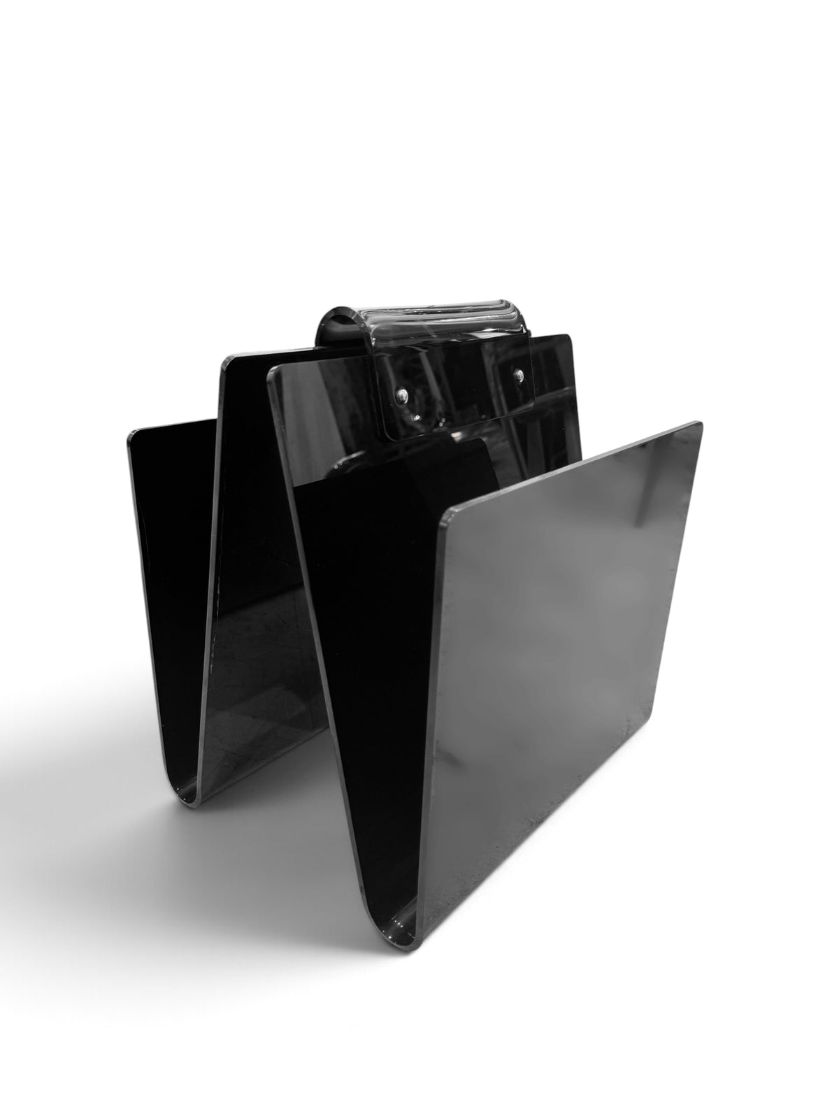 Black Italian Plastic Magazine Rack, 1970