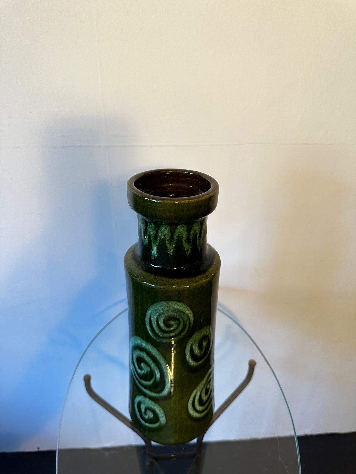 Very Rare Rich Green ‘High’ West German Vase By Aloïs Scheurich, 1960 image 3
