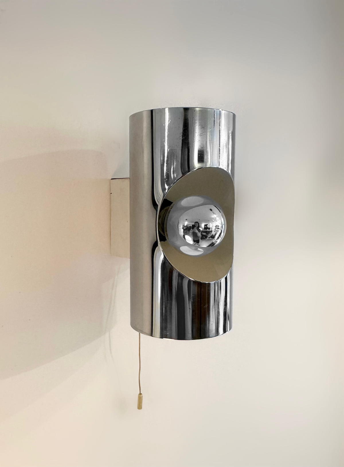 Pair of Chrome Wall lights by Philippe Rogier for Prova Denmark, 1970 image 5