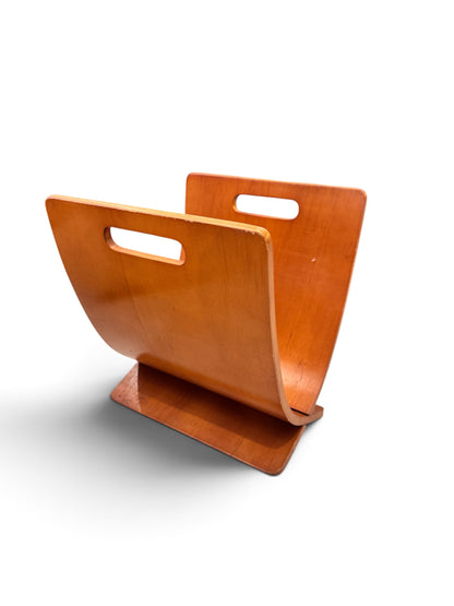 Cherry wood mid century Danish Magazine Holder, 1960