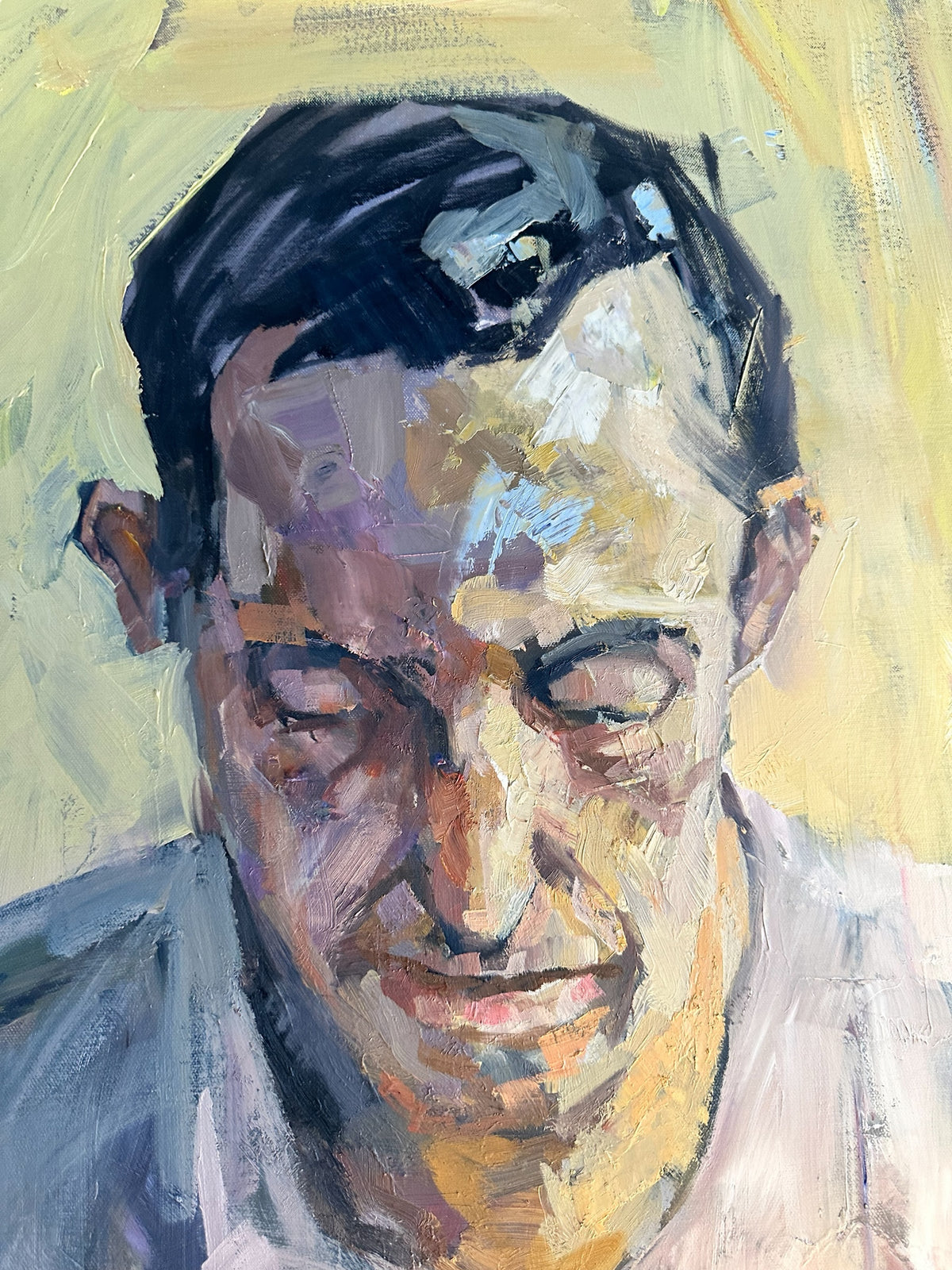 Tom Ward-Thomas, Expressionist Portrait Oil on Canvas by Peter Bowen   image 3