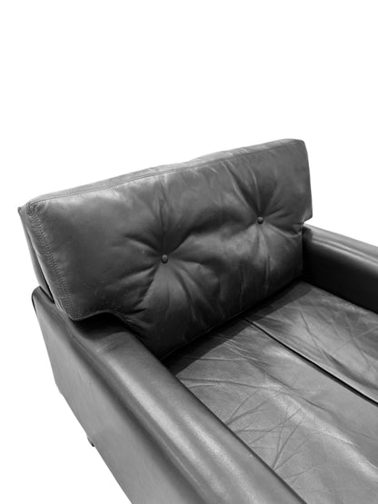 Leather & Rosewood Sofa Suite Consisting of Two Armchairs & 3-Seat Sofa, Pek-Oy for ASKO Finland, 1960