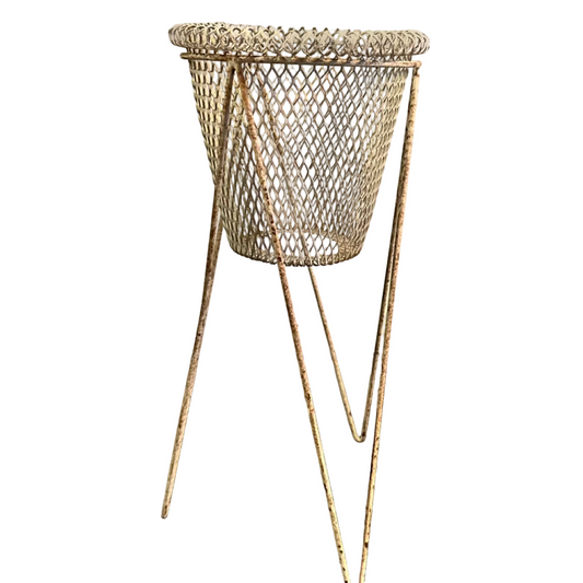 Original Mid century White Wire Planter from The Festival Of Britain, 1951 image 0