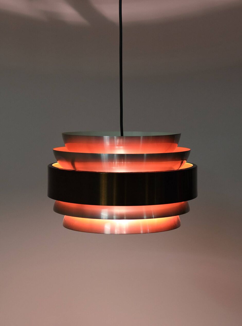 Mid century Dutch Pendant Light by Lakro Amstelveen, 1966 image 6