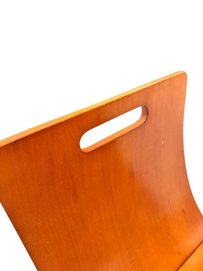 Cherry wood mid century Danish Magazine Holder, 1960