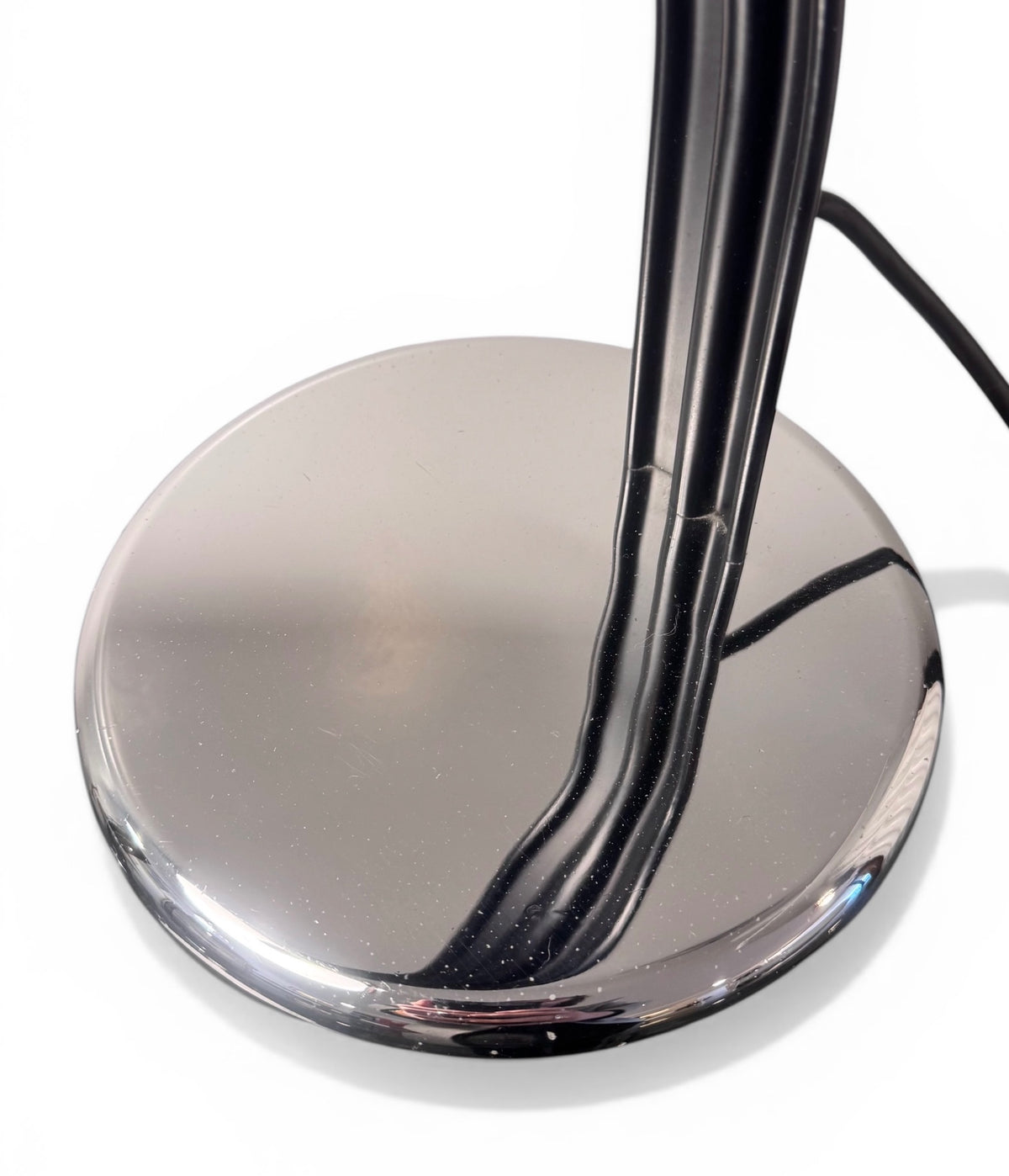 Atelje Lyktan AB Model 8012 in Chrome arc table lamp with Matte Black Arm, 1970 image 8