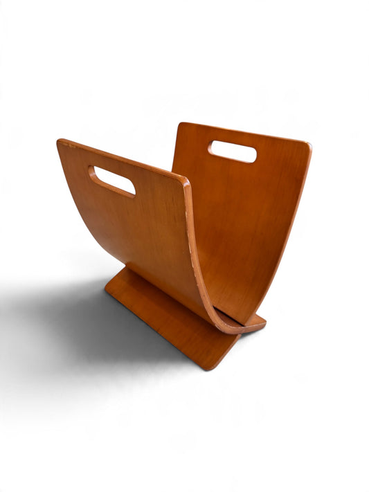Interlocking Bentwood Danish Magazine Rack, 1970