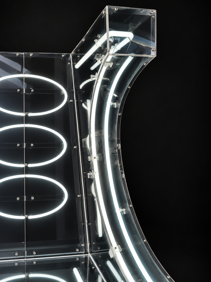 Original Series 8 Big Brother Illuminated Neon Chair, Rare British Television Collectable
