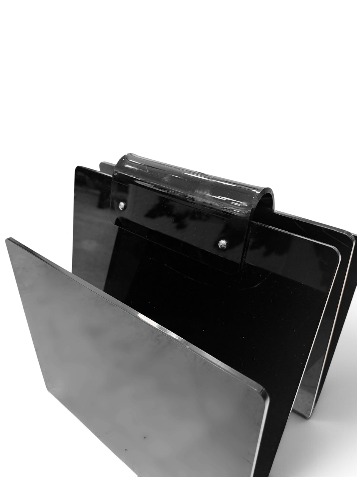 Black Italian Plastic Magazine Rack, 1970