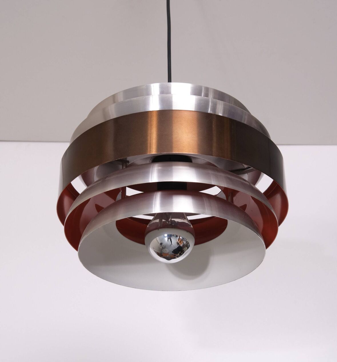 Mid century Dutch Pendant Light by Lakro Amstelveen, 1966 image 4