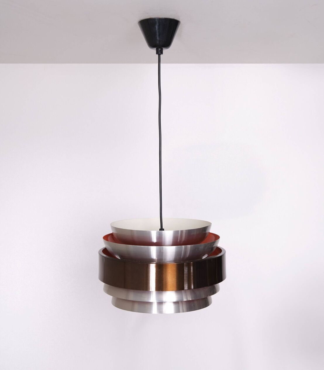 Mid century Dutch Pendant Light by Lakro Amstelveen, 1966 image 3