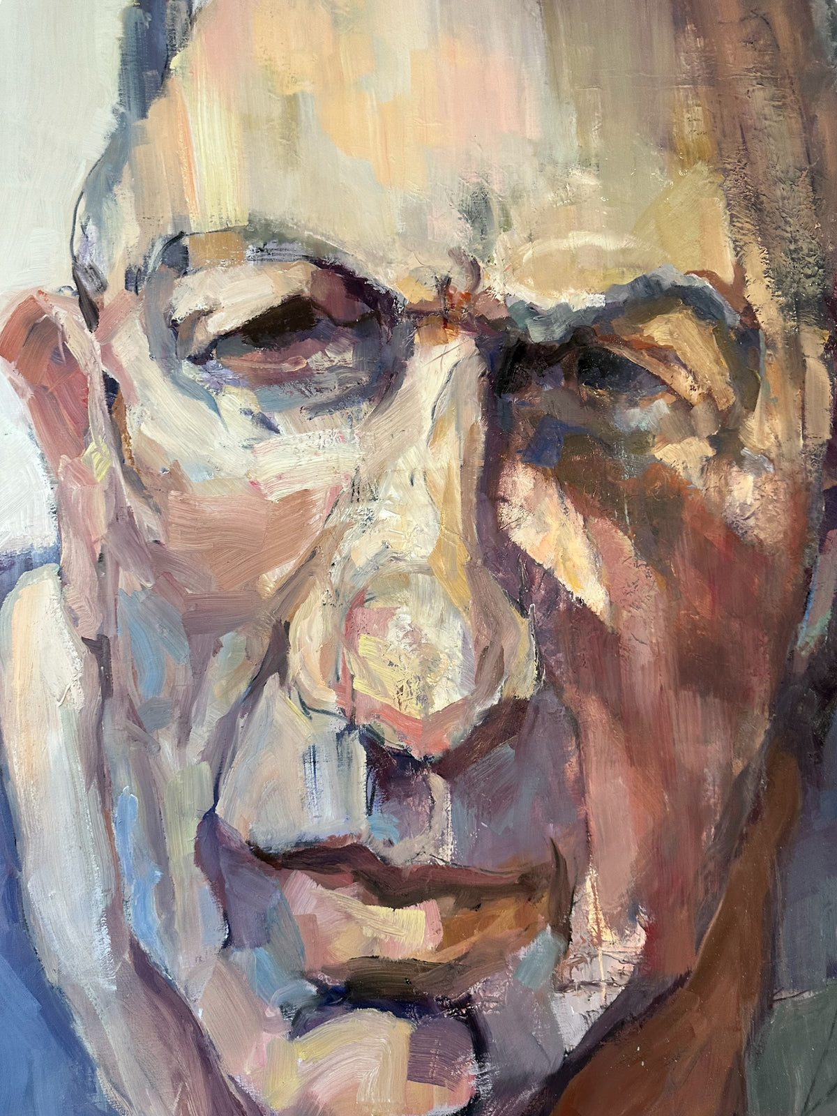 Jan Vink Large Expressionist Oil on Canvas Portrait by Peter Bowen  image 2