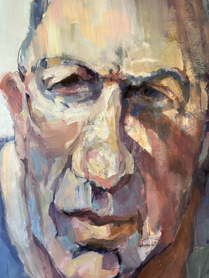 Jan Vink Large Expressionist Oil on Canvas Portrait by Peter Bowen  image 2
