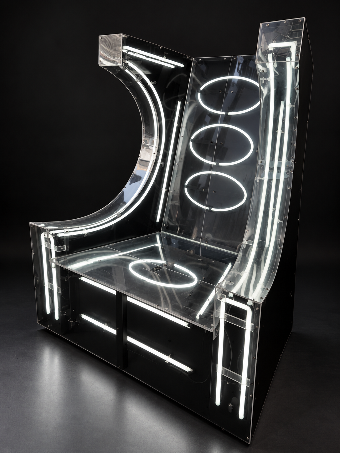 Original Series 8 Big Brother Illuminated Neon Chair, Rare British Television Collectable