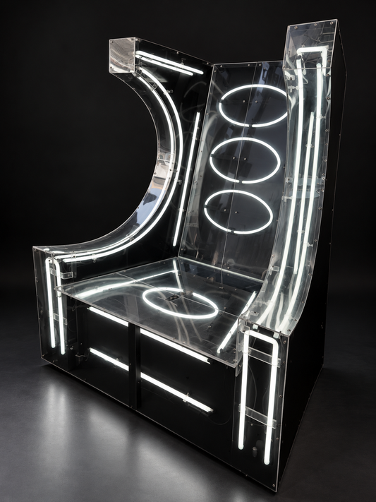 Original Series 8 Big Brother Illuminated Neon Chair, Rare British Television Collectable