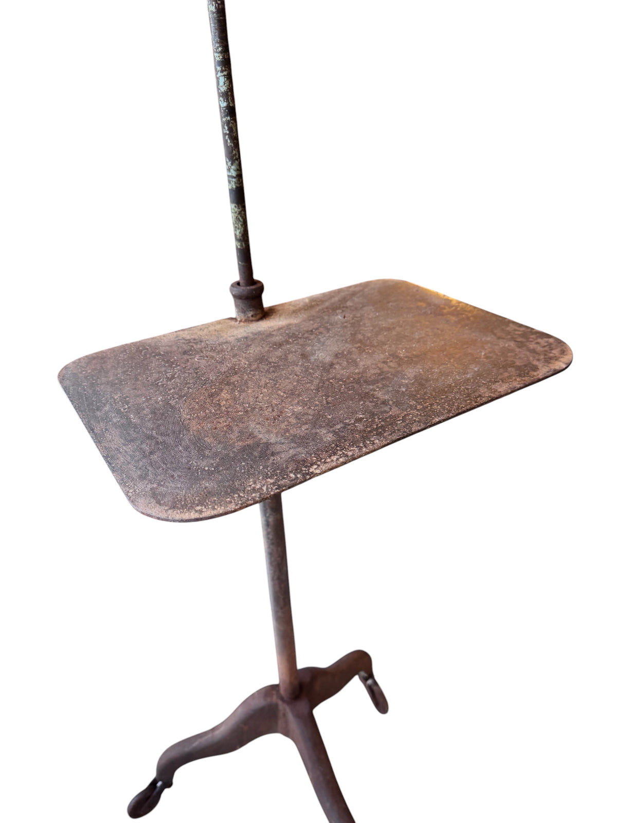 Edwardian Architects Adjustable Floor Lamp, with movable Table, 1900