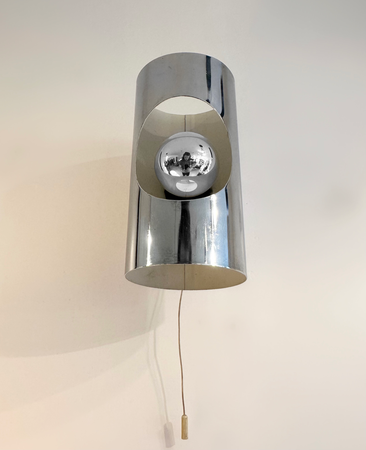 Pair of Chrome Wall lights by Philippe Rogier for Prova Denmark, 1970 image 3