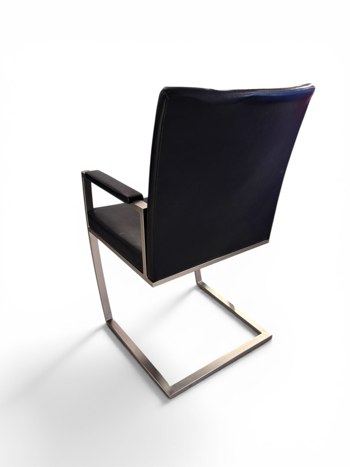 4x Bauhaus Style Black & Chrome Chairs, Germany, 1980 image 3