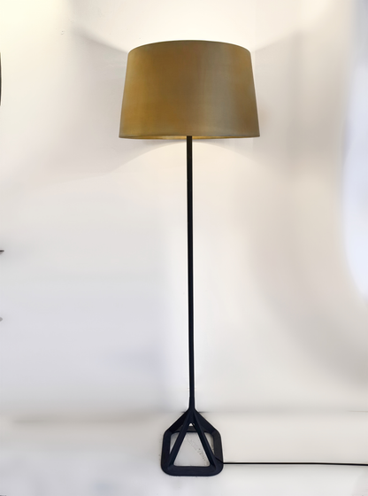 Tom Dixon Base Floor Lamp with Pyramid Stem & Brass Shade image 0