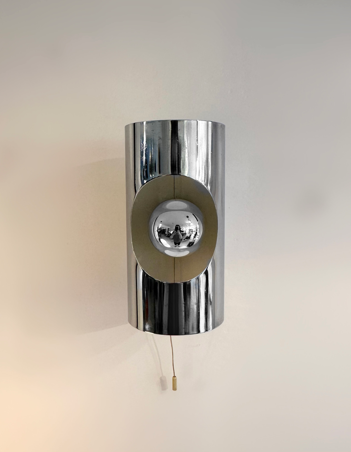 Pair of Chrome Wall lights by Philippe Rogier for Prova Denmark, 1970 image 4
