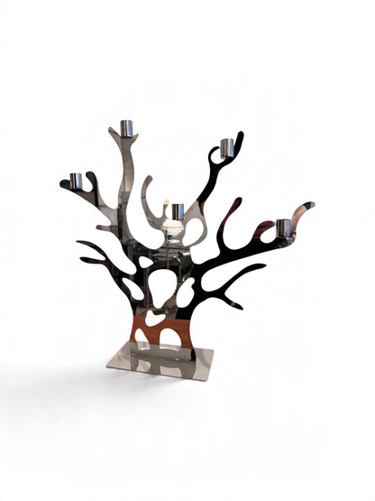 Idasay Venice Chrome Candle Holder