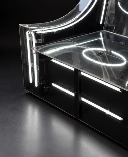Original Series 8 Big Brother Illuminated Neon Chair, Rare British Television Collectable