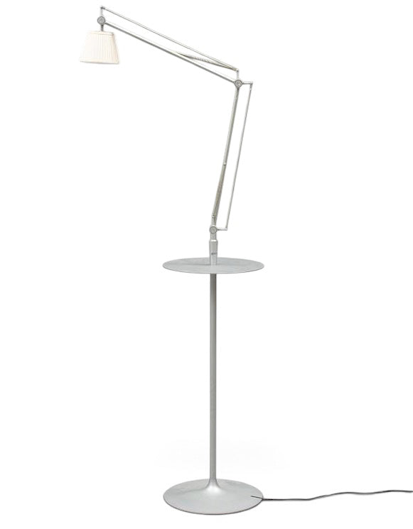Philippe Starck for Flos Italy, Achimoon Table & Lamp with Pleated Fabric Shade image 0