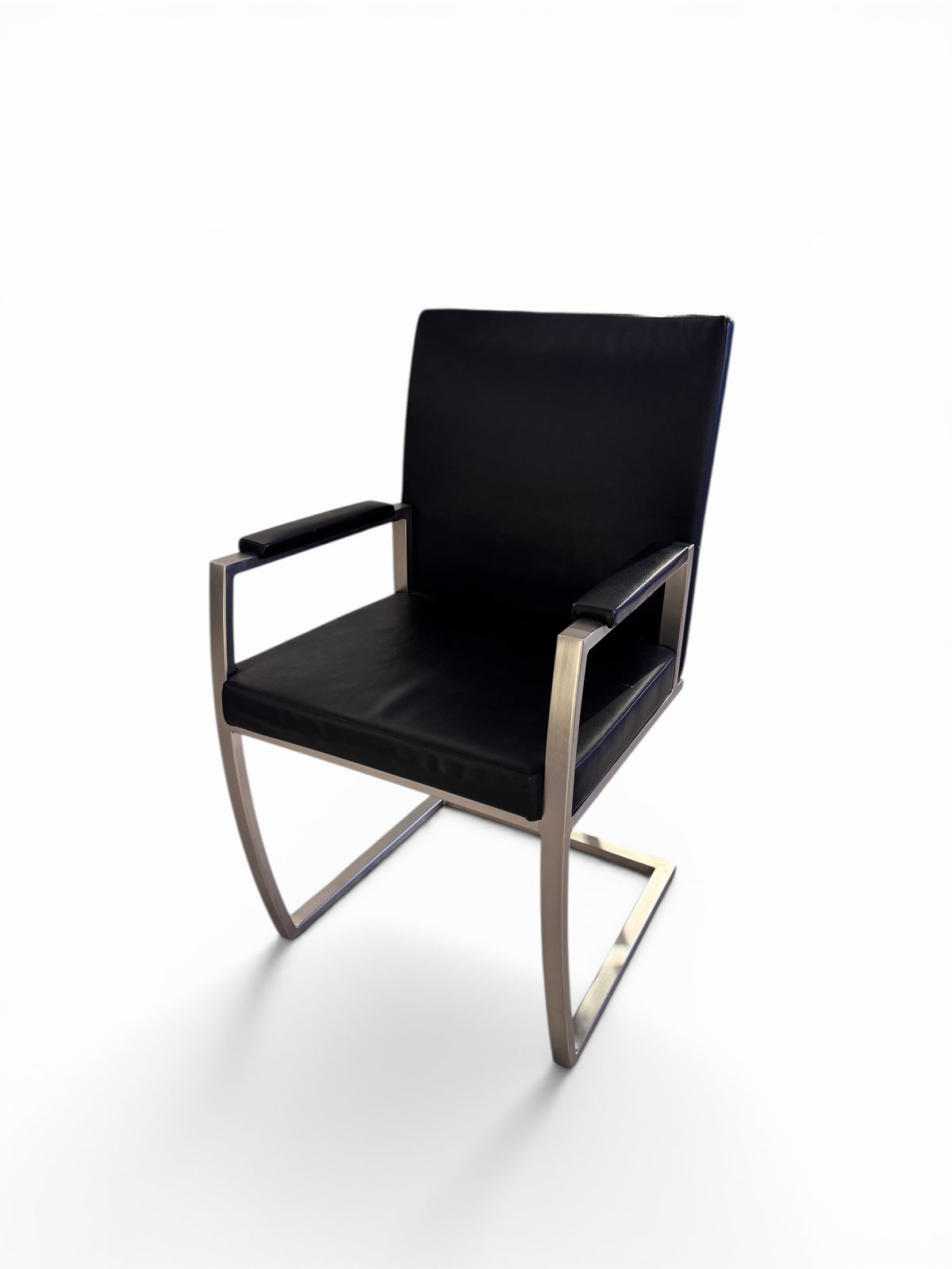 4x Bauhaus Style Black & Chrome Chairs, Germany, 1980 image 1