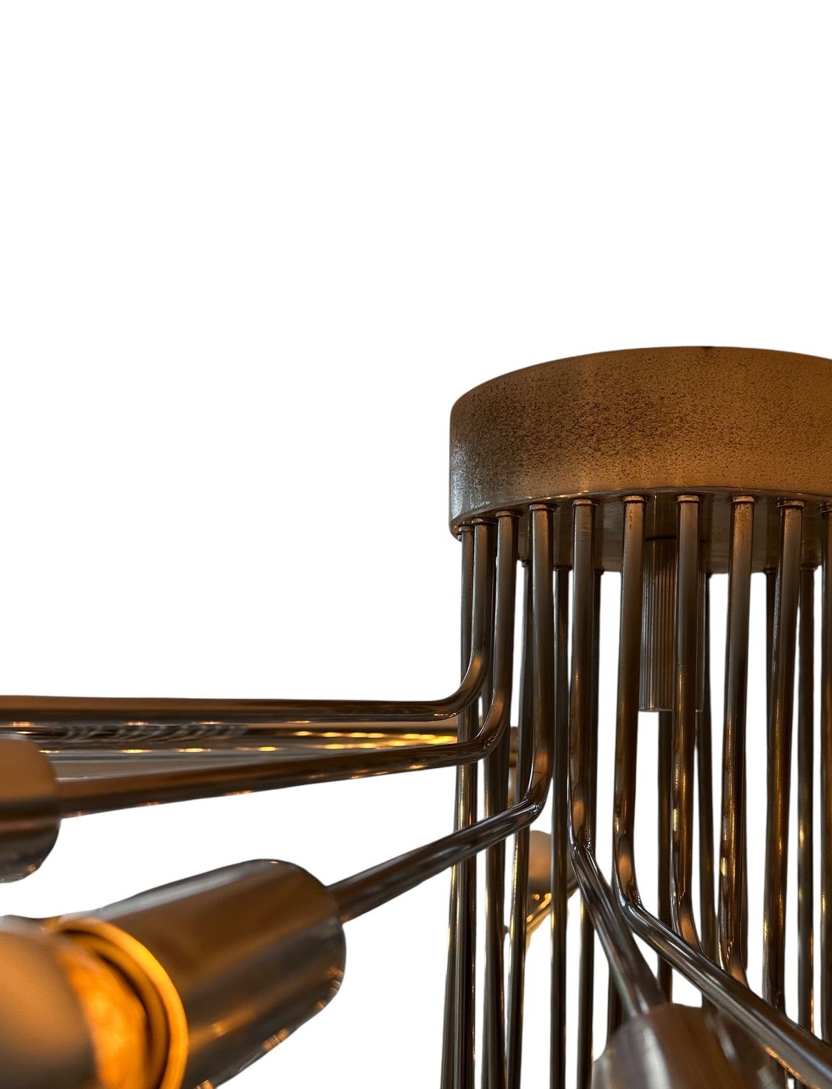 Ultra rare Italian Spiral Chrome Chandelier by Gaetano Sciolari, 1970s image 2