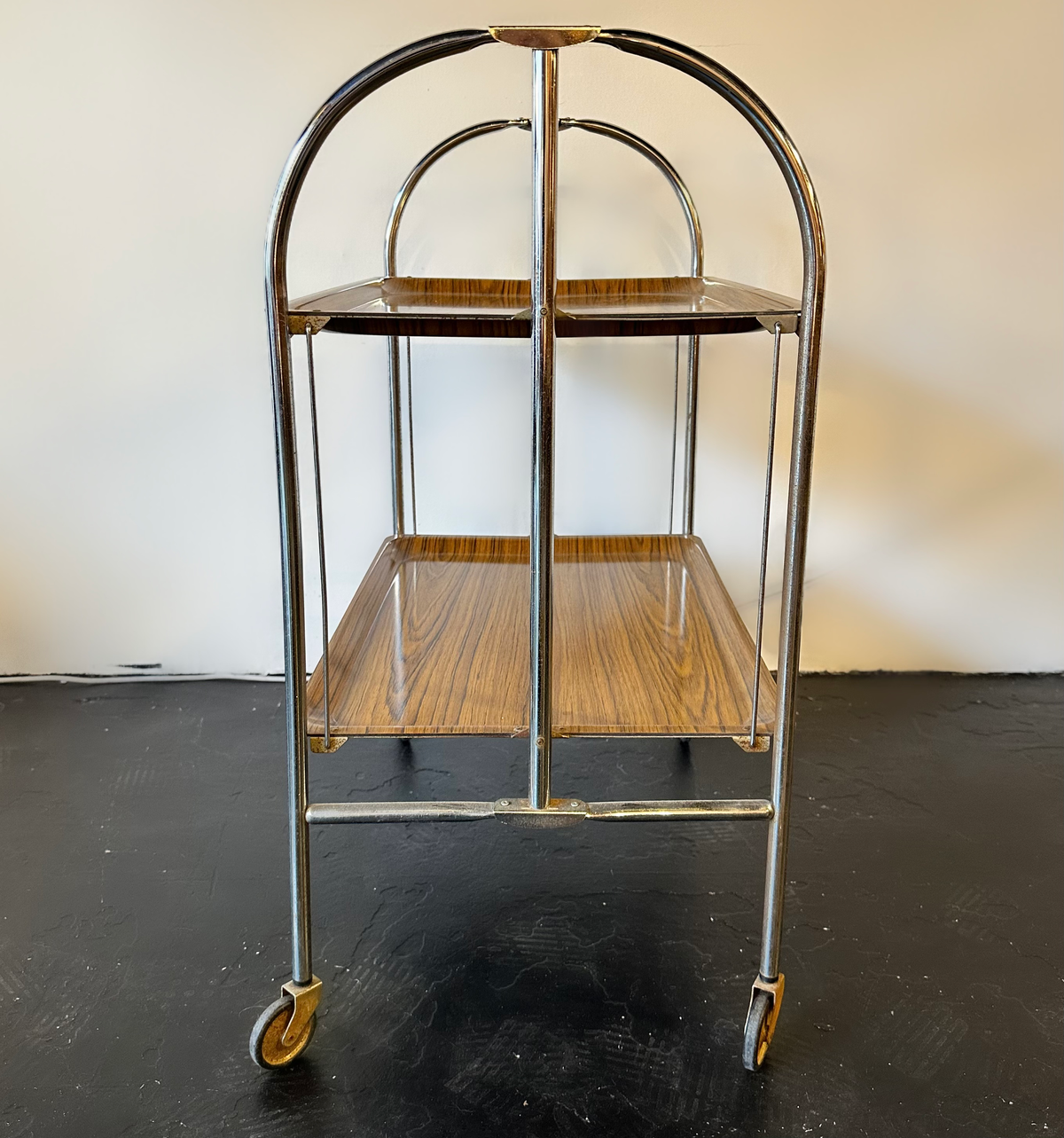 Vintage Optic Teak Pressalit Tea Cart, 1970s image 1