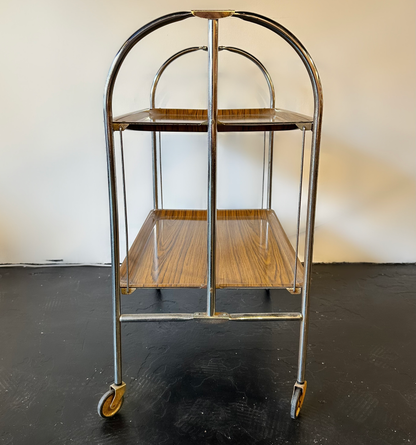Vintage Optic Teak Pressalit Tea Cart, 1970s image 1