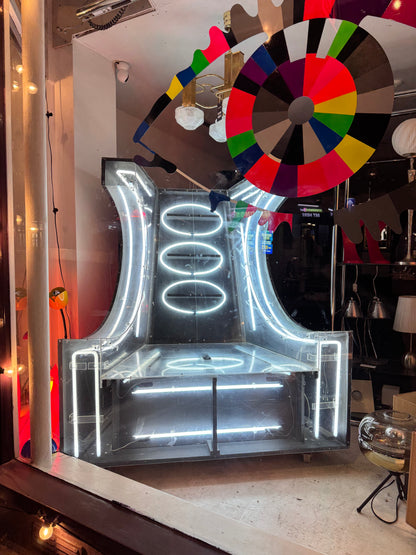 Original Series 8 Big Brother Illuminated Neon Chair, Rare British Television Collectable