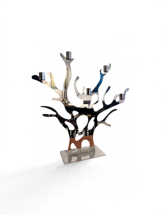 Idasay Venice Chrome Candle Holder