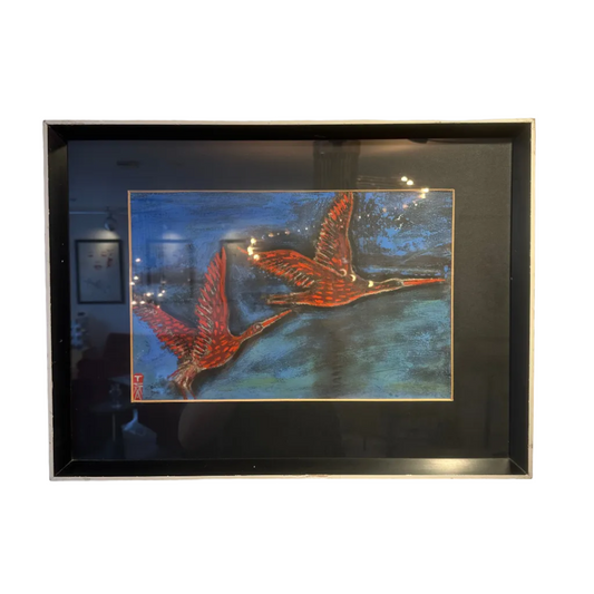 Original Japanese Drawing & watercolour by T.S Ellarti 1961 image 0