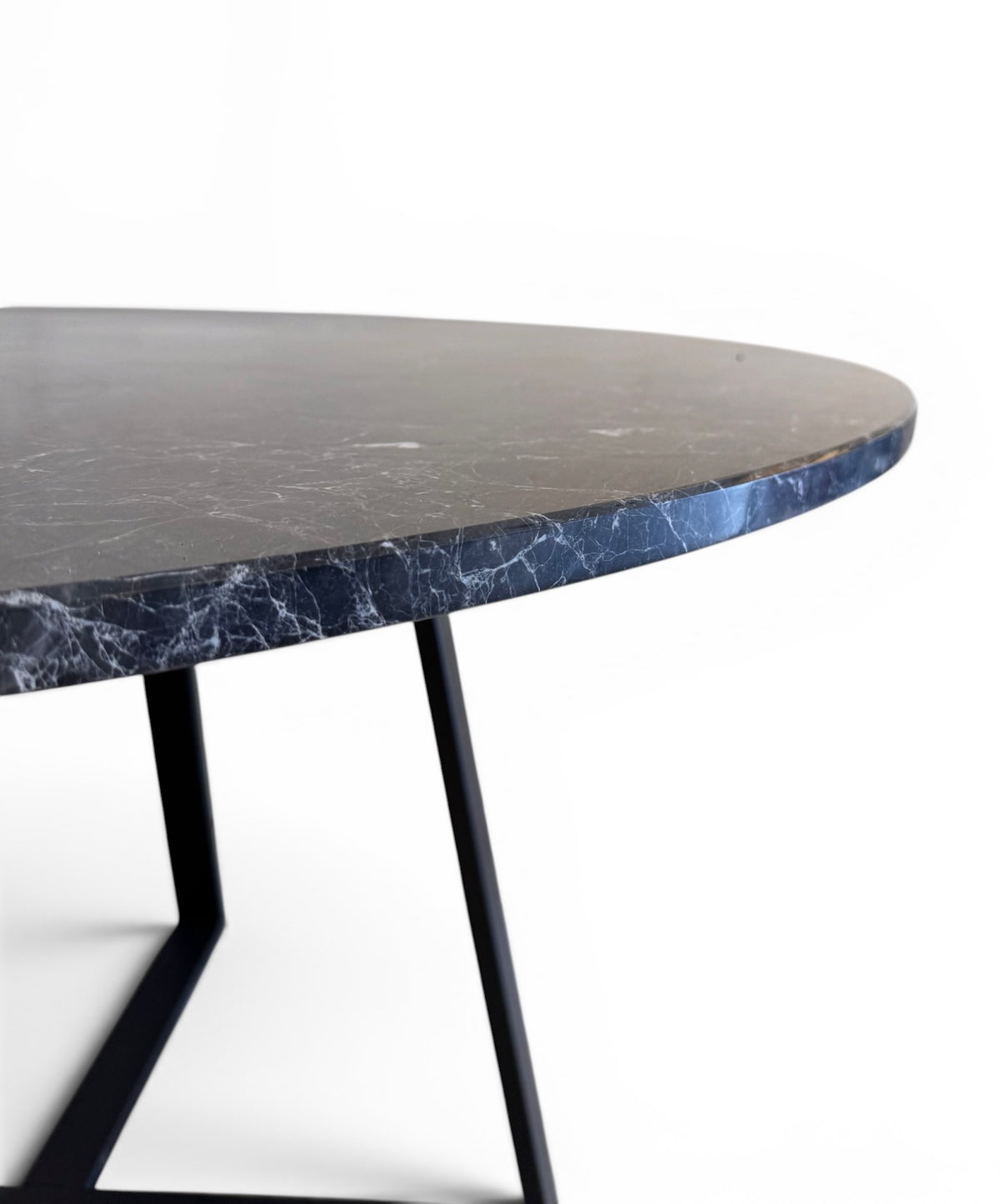 Bespoke Marble Dining Table by Marchetti With Anodised black Aluminium Base image 2