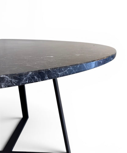 Bespoke Marble Dining Table by Marchetti With Anodised black Aluminium Base image 2