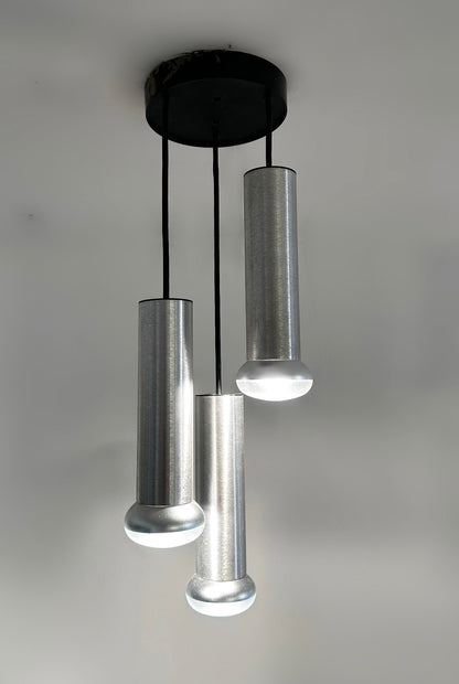 Mid Century Modern Thorn Lighting Tubular Steel Trio Ceiling Pendant, 1960 image 3