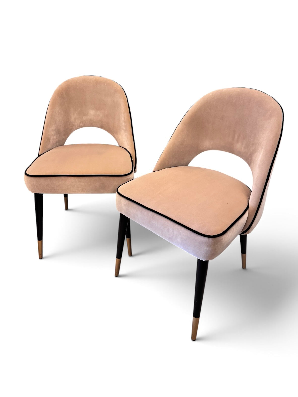 Pair of Eichholtz Cliff Collection Dining Chairs finished in Alcantara Suede  image 0