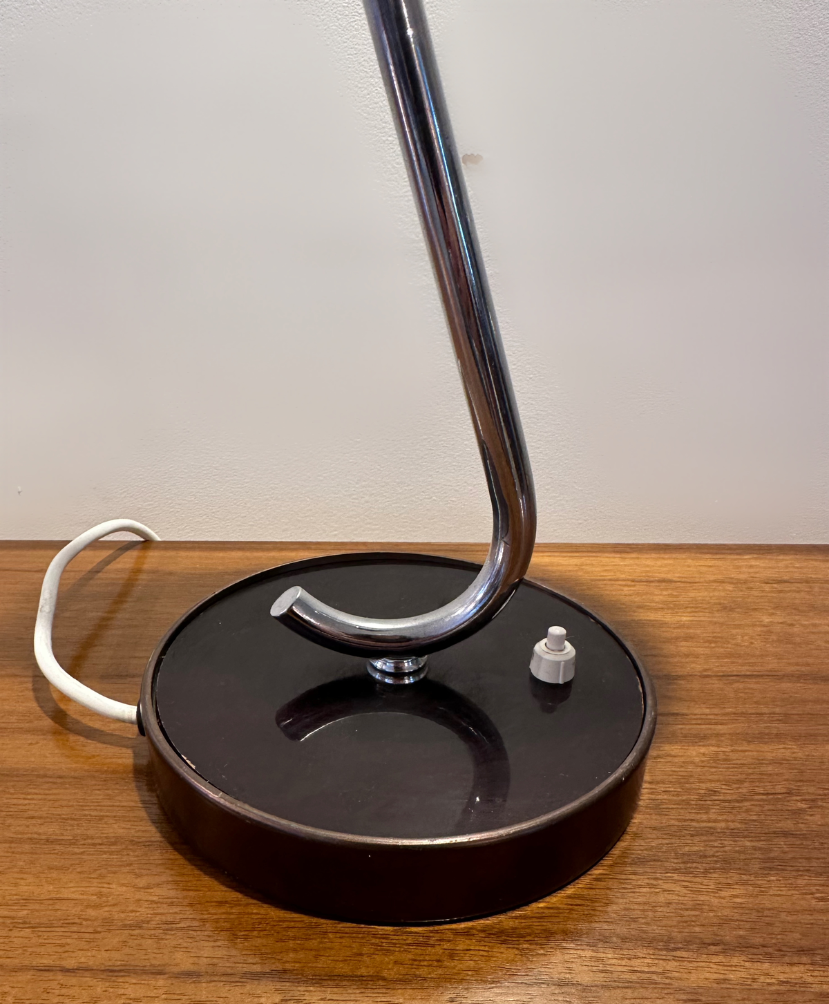 Original Mid Century Chrome and Brass Shop Fitting Lamp Courtney Pope, 1950 image 5