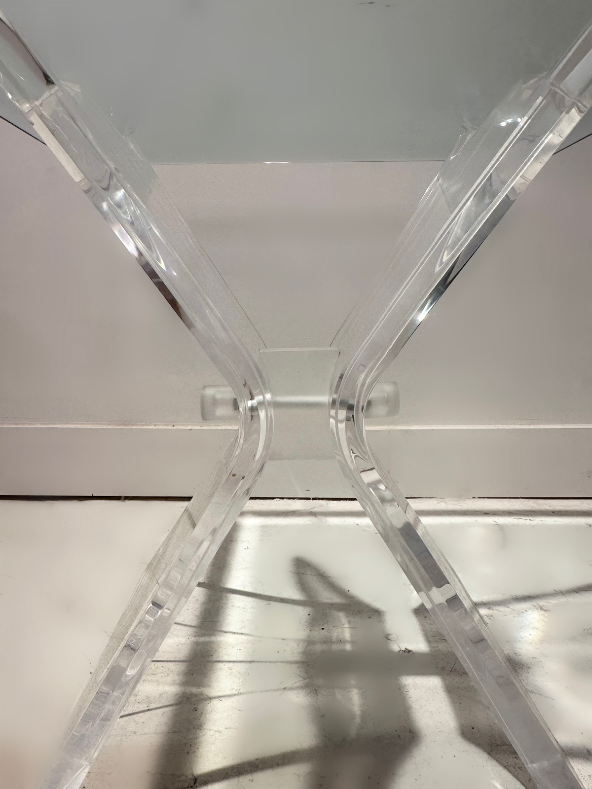 Glass and Lucite Coffee Table by Lion in Frost New York, 1970 image 4